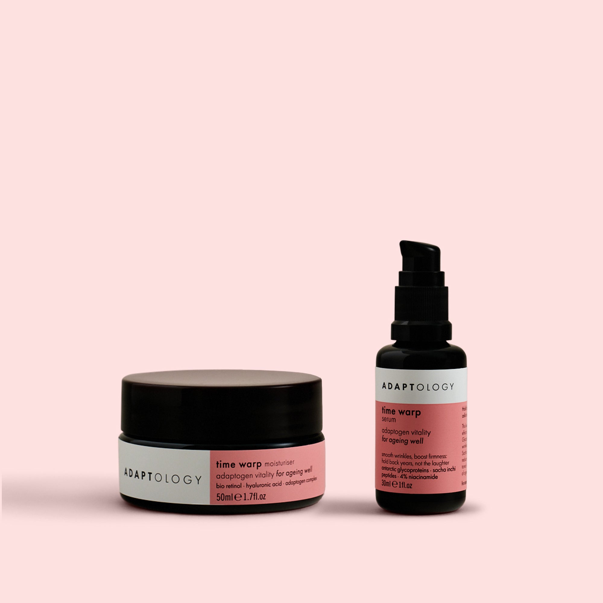 Time Warp Duo | Natural Anti Aging Cream And Serum | Adaptology